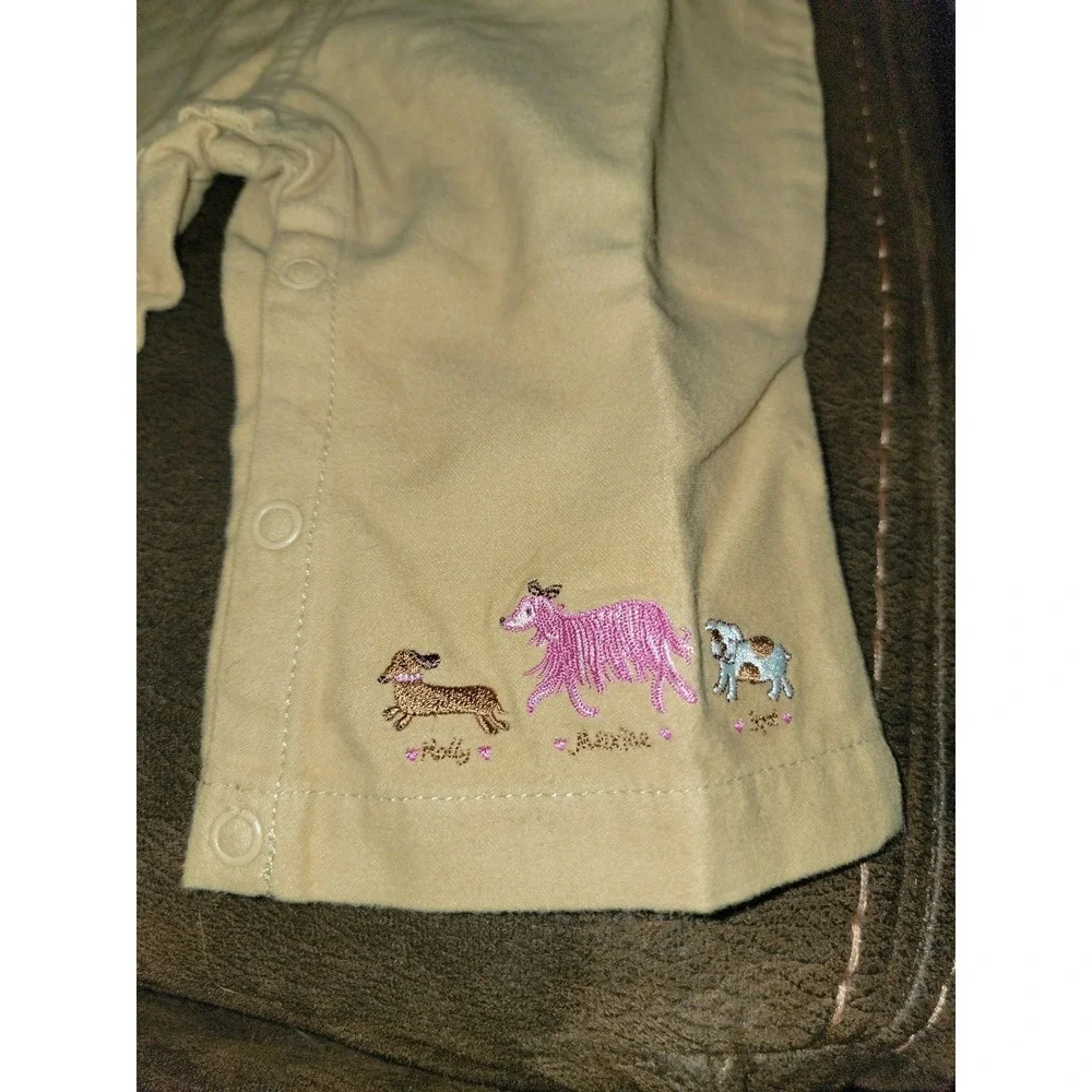 Gymboree vintage puppy love bodysuit and overalls size 3 6 months nwt‎